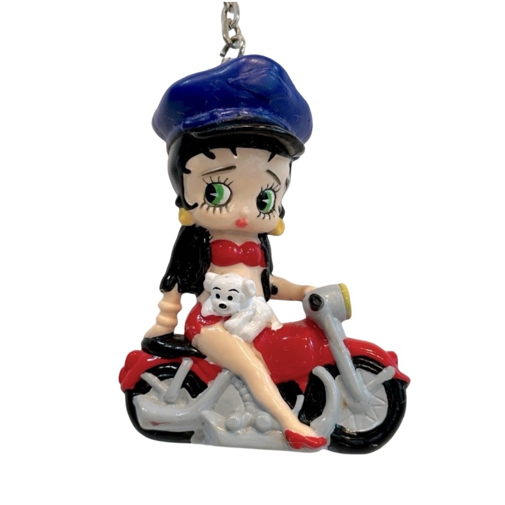 Vintage Betty Boop Motorcycle Keychain 1990s‎
